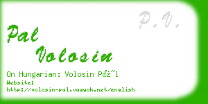 pal volosin business card